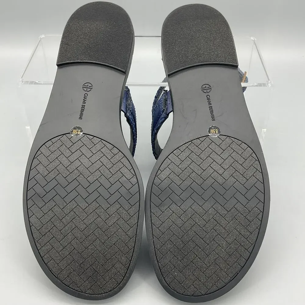 NEW Giani Bernini Women’s Nayelli Thong Flat Sandals Navy Size 8.5M